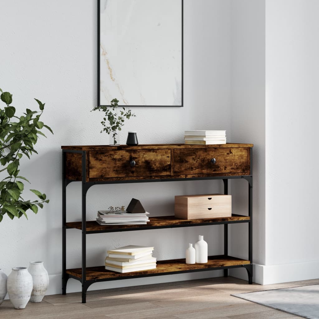 Console Tafel Met Lade Met Plank 100 X 25 X 75 Cm