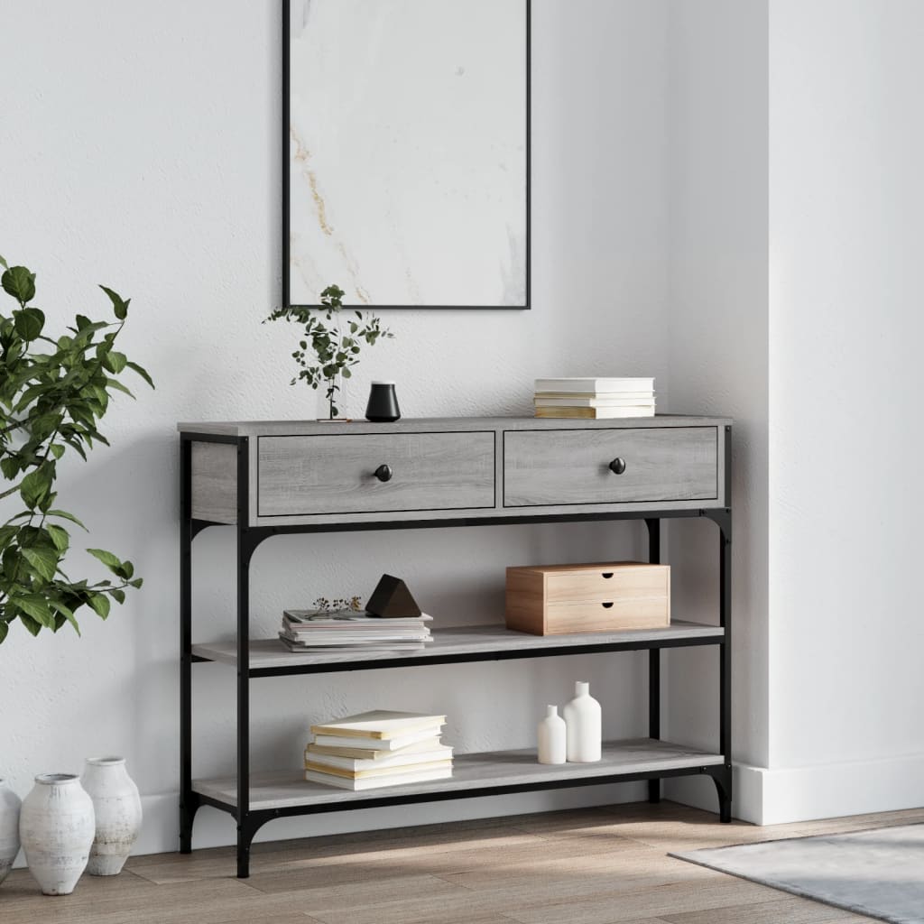 Console Tafel Met Lade Met Plank 100 X 25 X 75 Cm