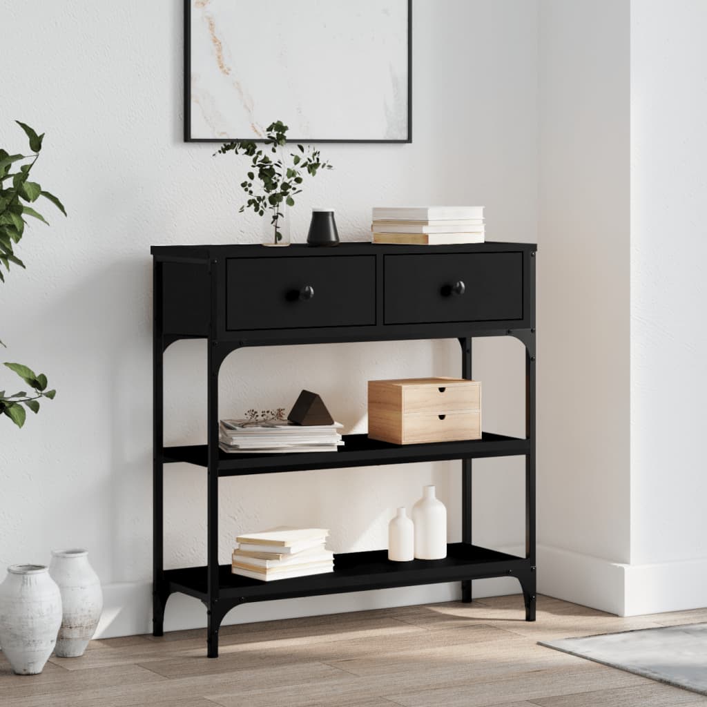 Console Tafel Met Lade Met Plank 100 X 25 X 75 Cm