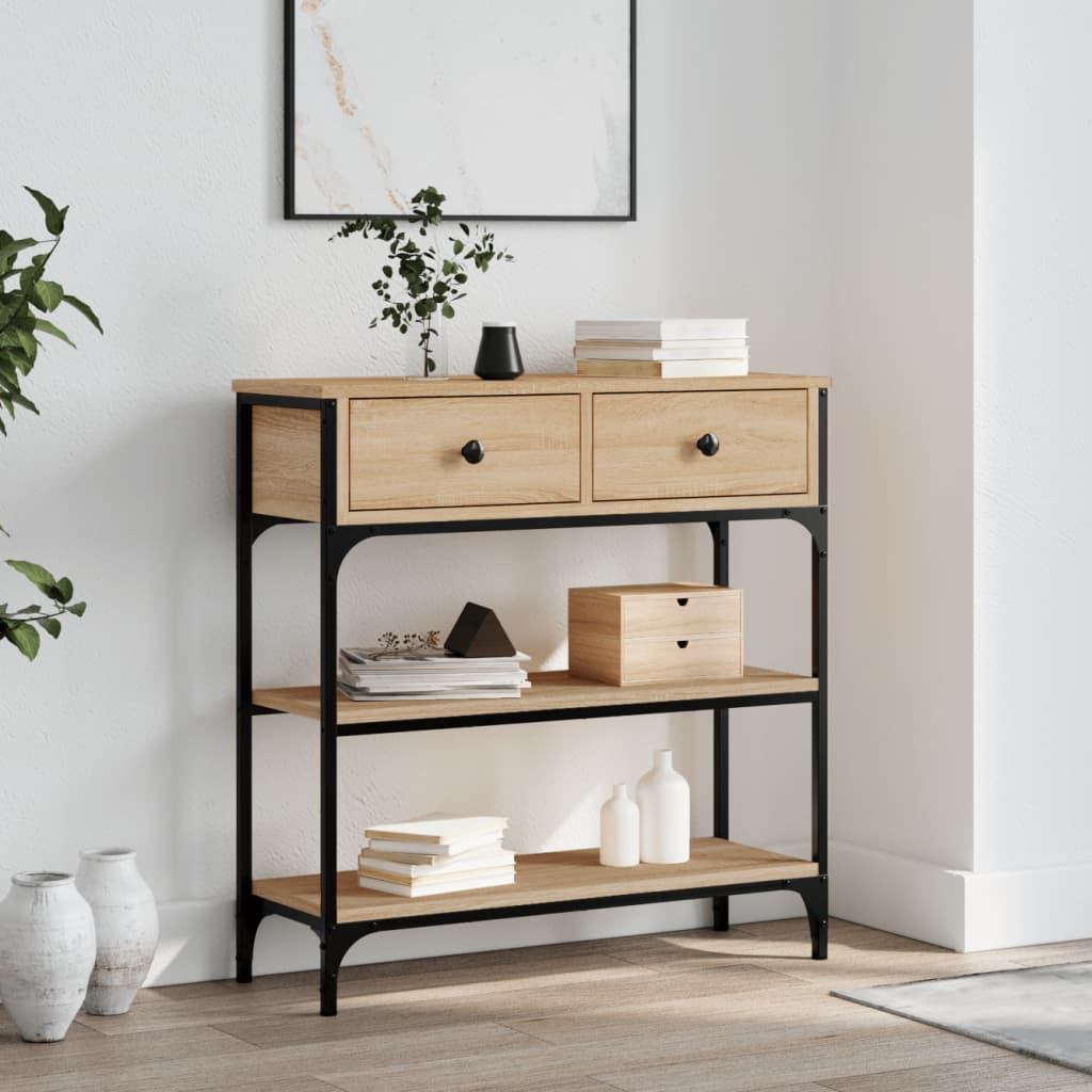 Console Tafel Met Lade Met Plank 100 X 25 X 75 Cm