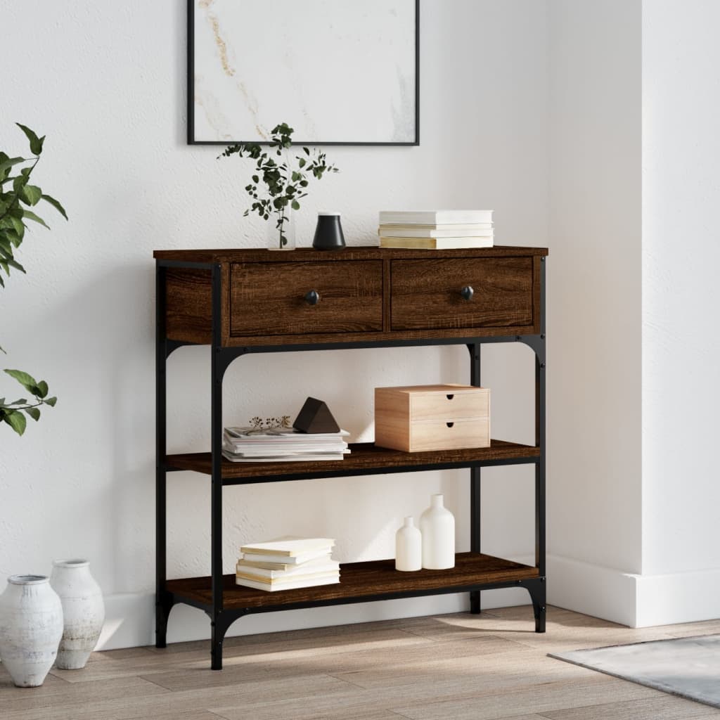 Console Tafel Met Lade Met Plank 100 X 25 X 75 Cm