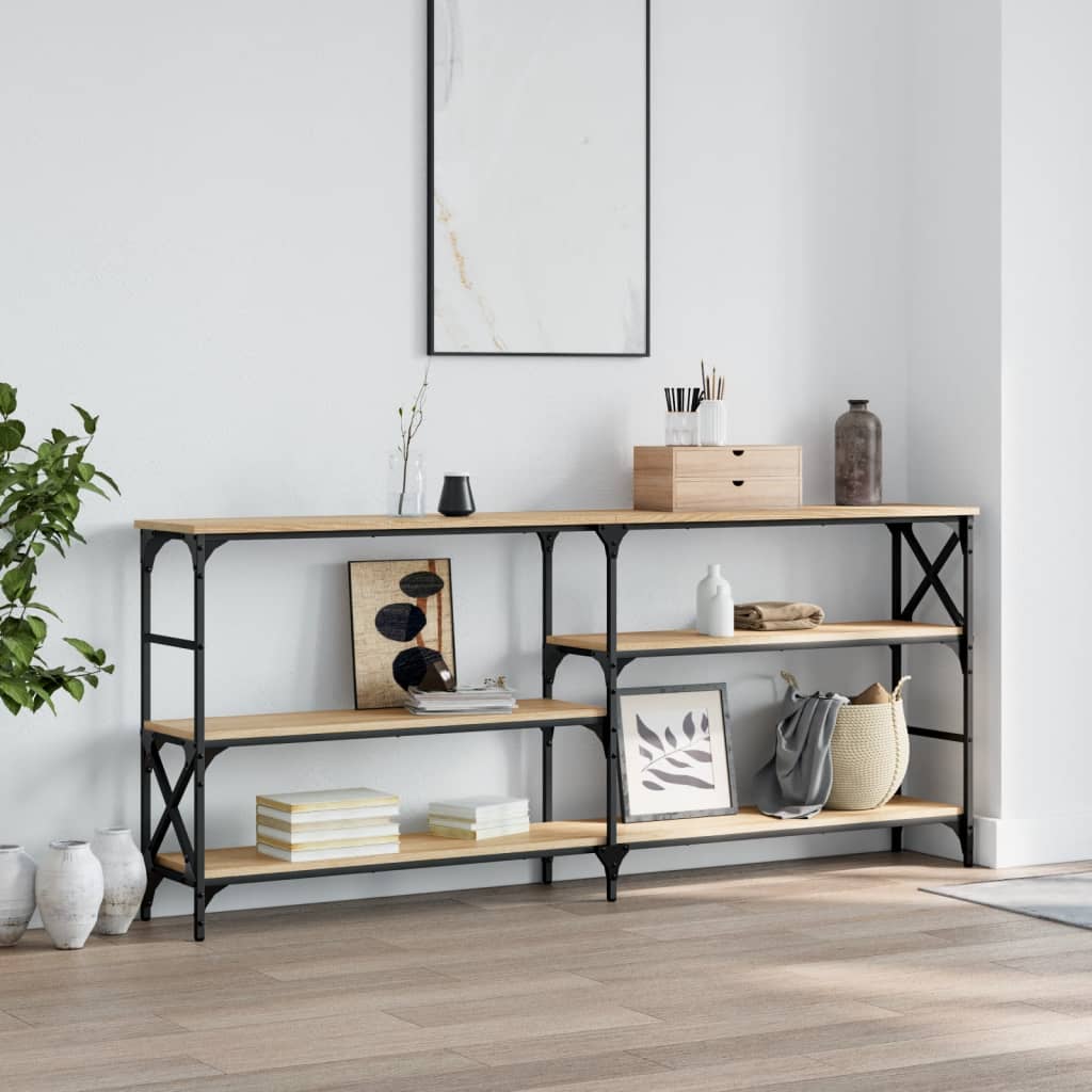 Wandtafel 150X29X76,5 Cm Bewerkt Hout Kleurig