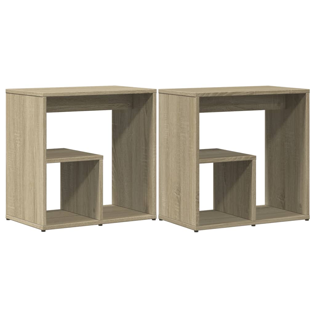 Bijzettafels 50X30X50 Cm Bewerkt Hout Kleurig