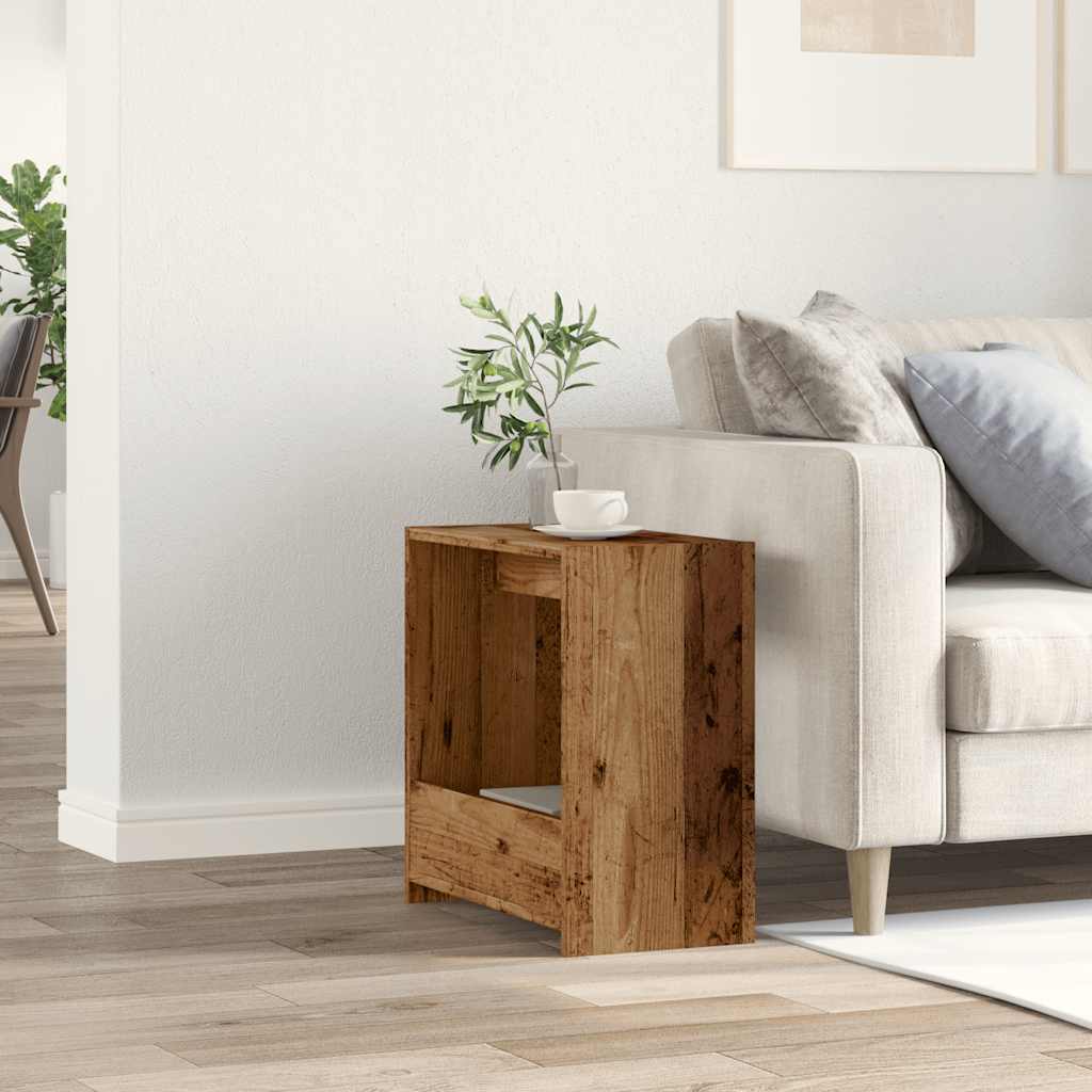 Bijzettafel 50X26X50 Cm Bewerkt Hout