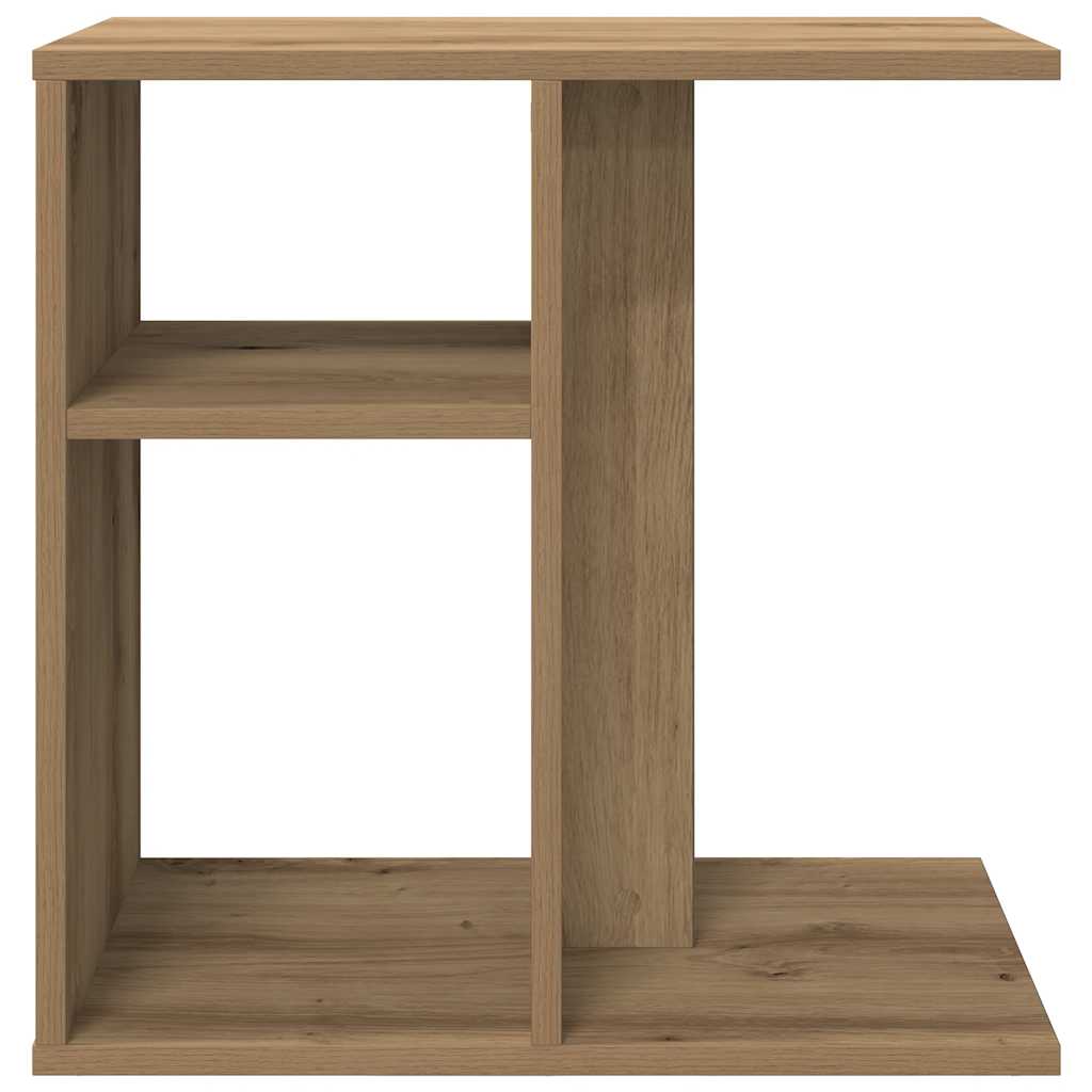 Bijzettafel 50X30X50 Cm Bewerkt Hout Artisanaal Eikenkleur