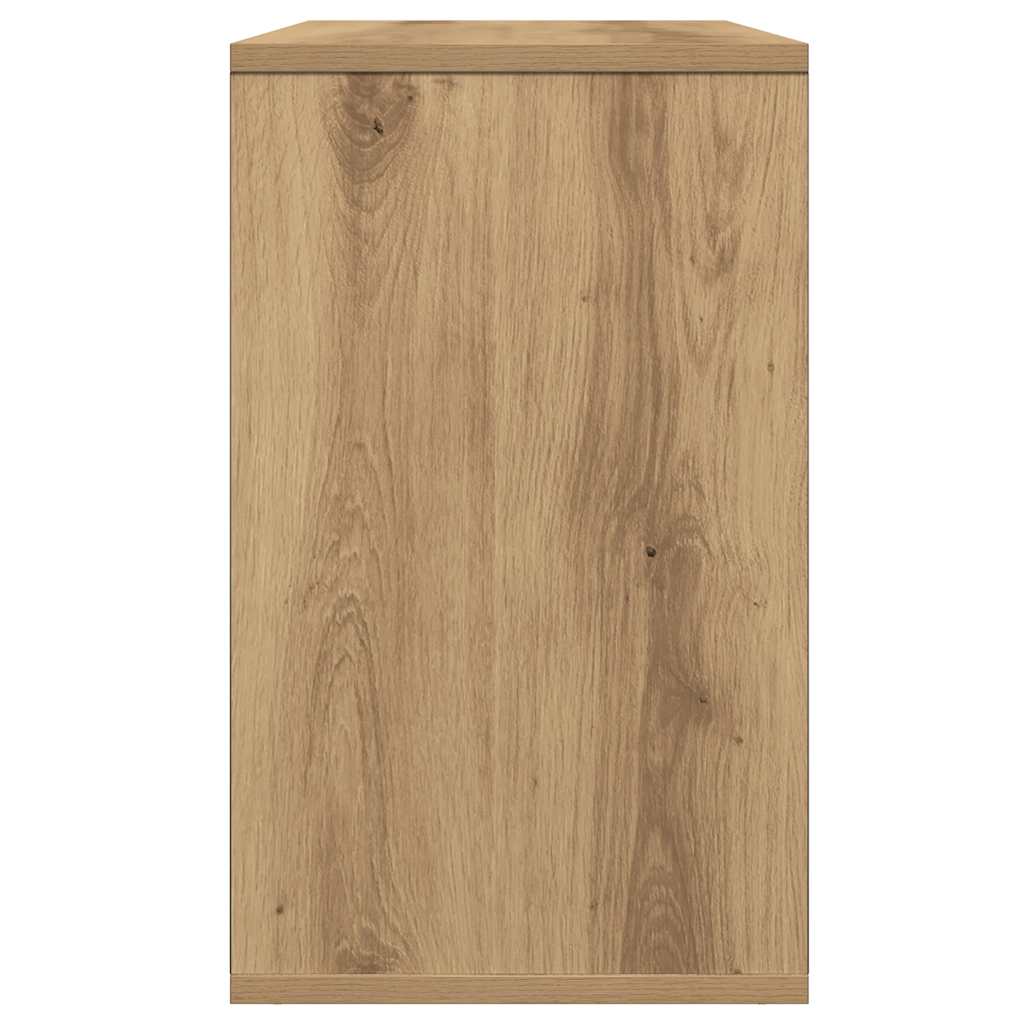 Bijzettafel 50X30X50 Cm Bewerkt Hout Artisanaal Eikenkleur
