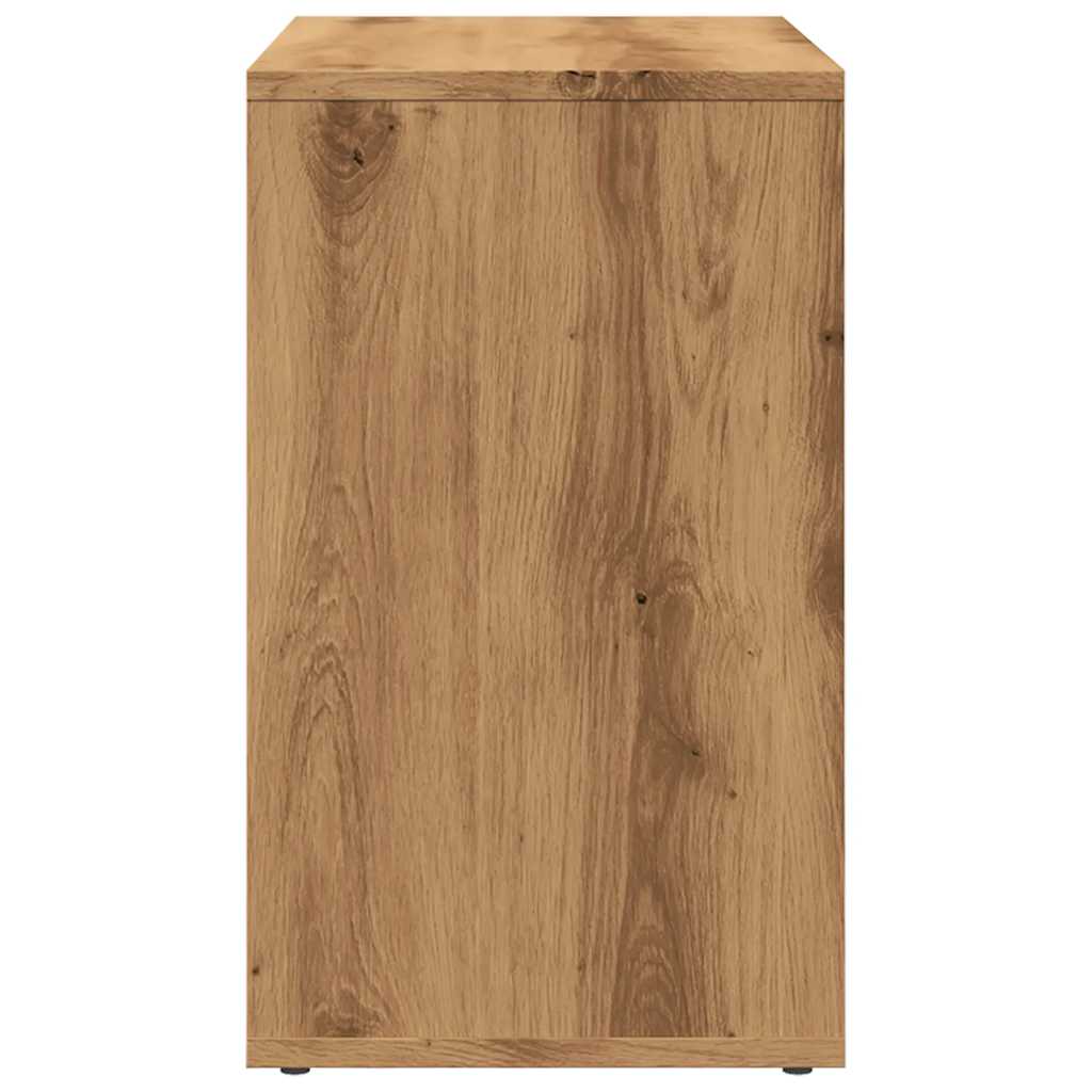 3-Delige Tafeltjesset Bewerkt Hout Artisanaal Eikenkleur