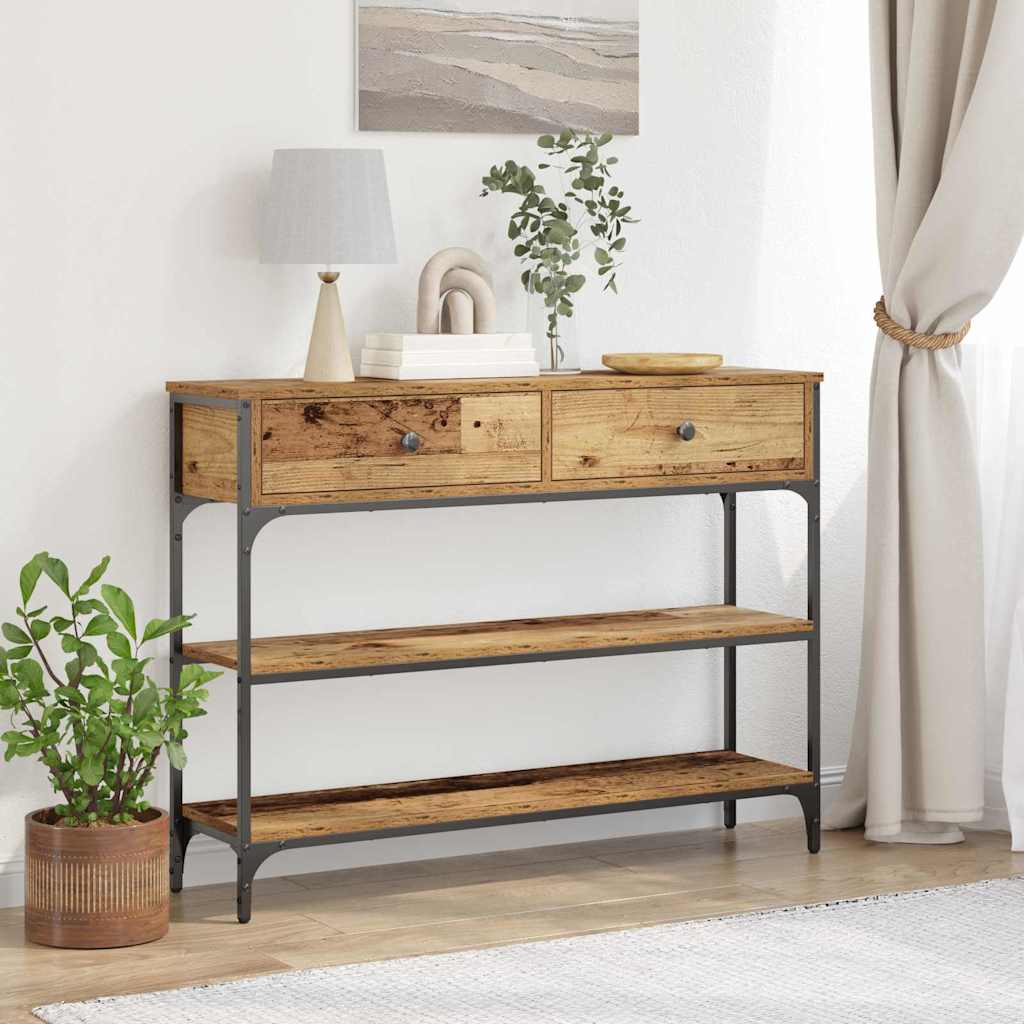 Console Tafel Met Lade Met Plank 100 X 25 X 75 Cm