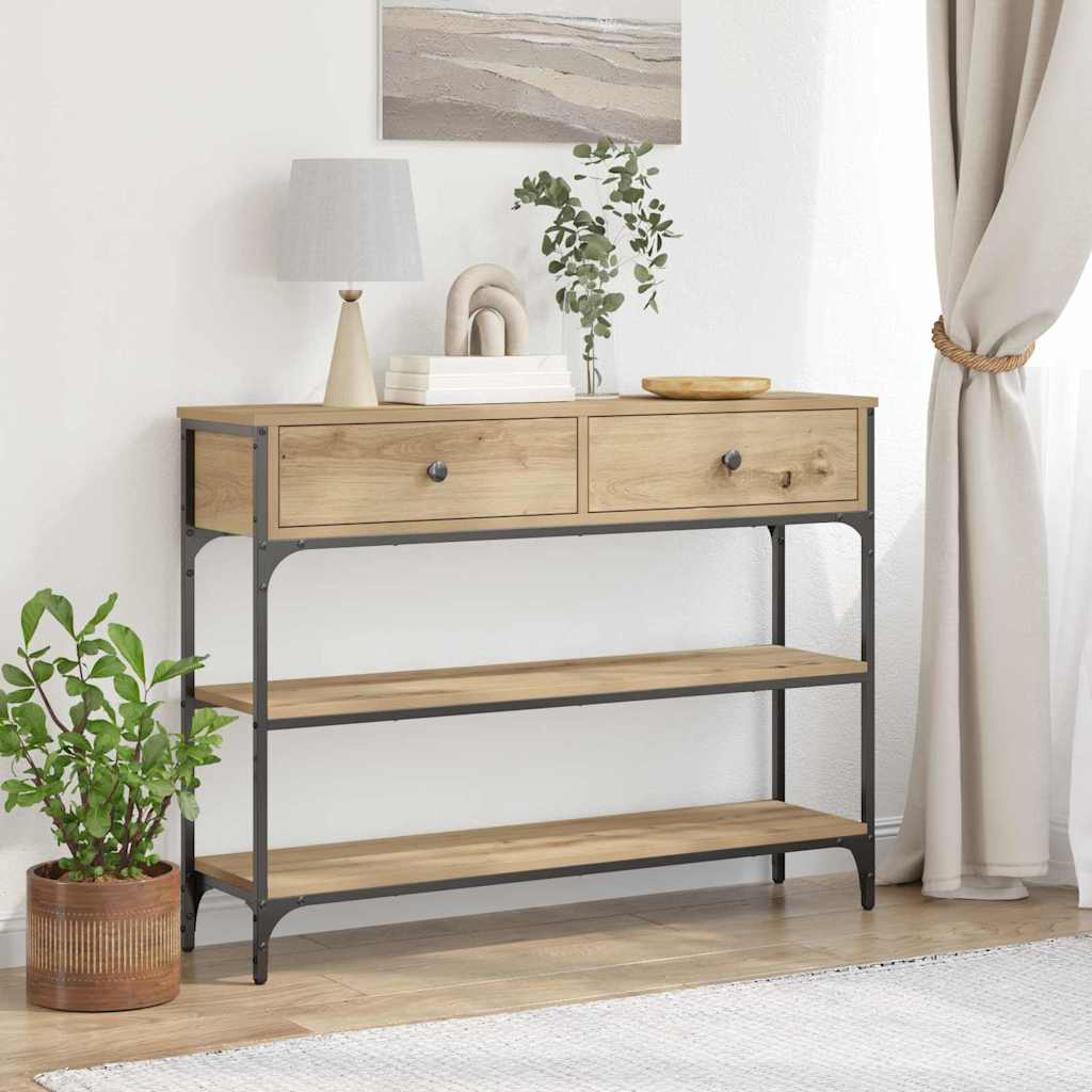 Console Tafel Met Lade Met Plank 100 X 25 X 75 Cm