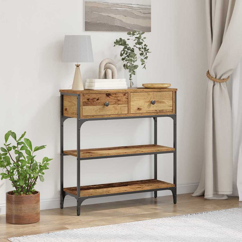 Console Tafel Met Lade Met Plank 100 X 25 X 75 Cm